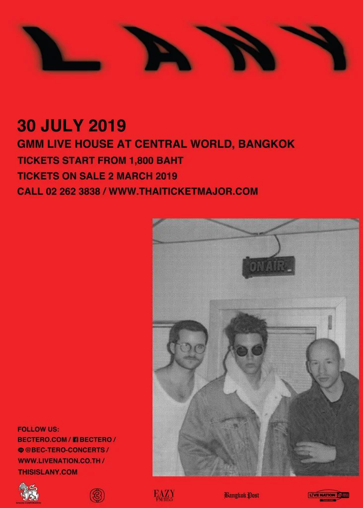 LANY วงอินดี้ป็อบสุดคูล เตรียมกลับมาพร้อมความมันส์ในไทยอีกครั้ง