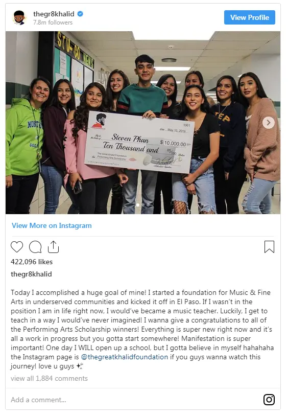 The Great Khalid Foundation: มูลนิธิเพื่อเด็กมีฝัน จากใจศิลปินแห่งปี