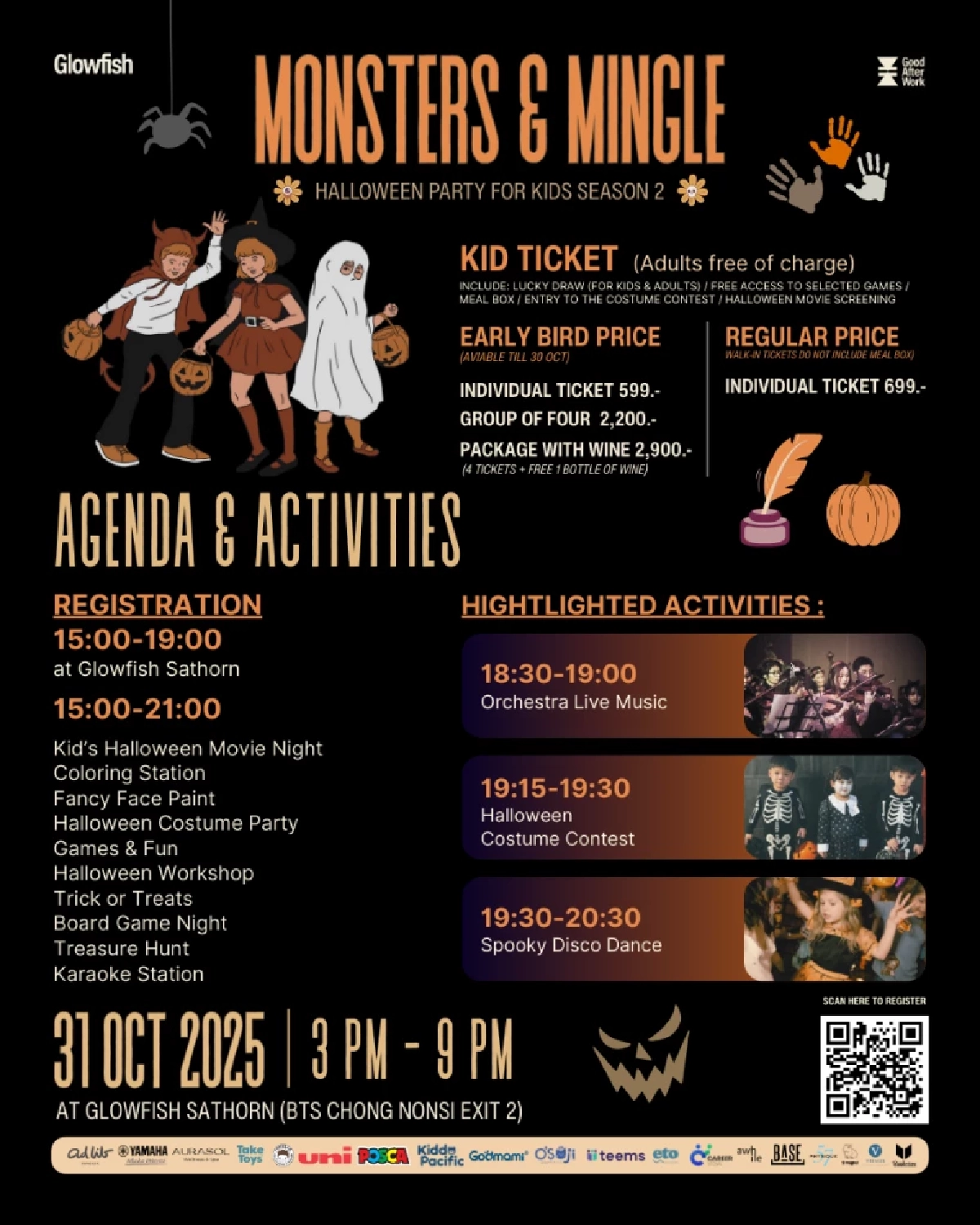 Monsters & Mingle ซีซั่น 2 ปาร์ตี้ฮาโลวีนสำหรับครอบครัวกลับมาอีกครั้ง ที่ Glowfish Sathorn