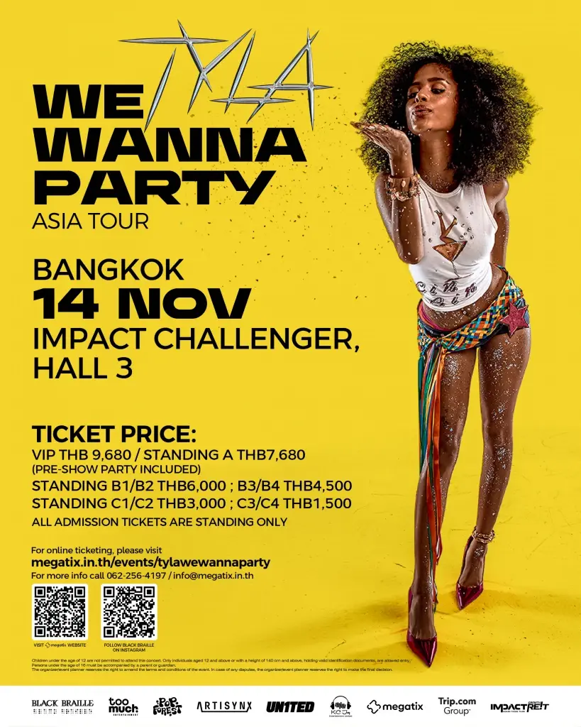 TYLA มาแน่! จัดเต็ม WE WANNA PARTY ASIA TOUR in Bangkok ปาร์ตี้ที่เป็นมากกว่าคอนเสิร์ต