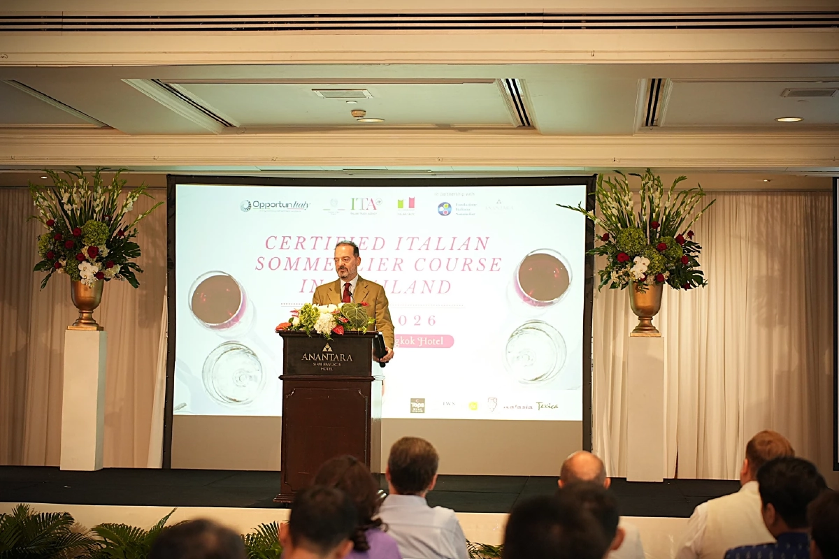 ไวน์อิตาลี เปิดหลักสูตรซอมเมอลิเยร์มืออาชีพด้านไวน์อิตาลีในไทย