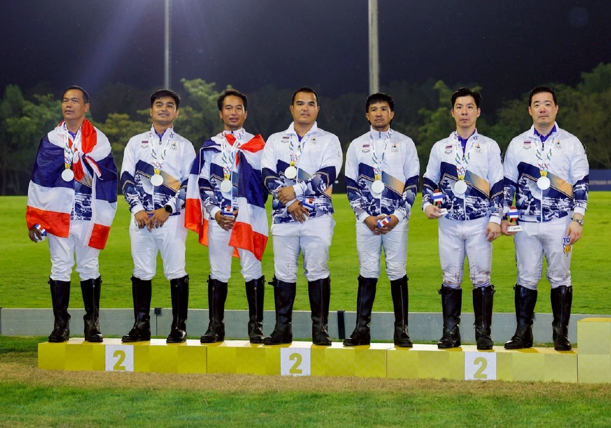 ทีมนักกีฬาขี่ม้าโปโลทีมชาติไทย คว้าเหรียญเงิน ประเภท Handicap 4–6 Goals ในซีเกมส์ ครั้งที่ 33