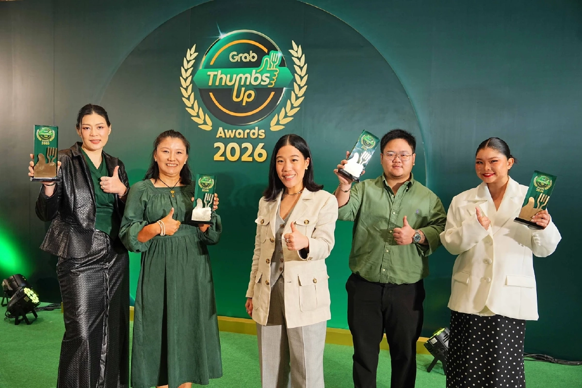 แกร็บฟู้ด ประกาศสุดยอด 100 ร้านอาหารแห่งปี  ผนึก ททท. ในงาน “GrabThumbsUp Awards 2026”