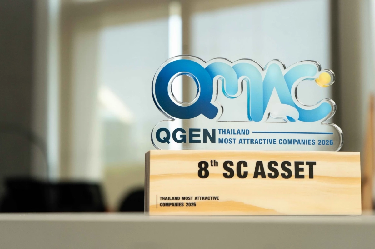 SC Asset คว้าเบอร์ 1 แบรนด์อสังหาฯ ที่คนอยากร่วมงานด้วยจาก QGEN ต่อเนื่อง 2 ปีซ้อน