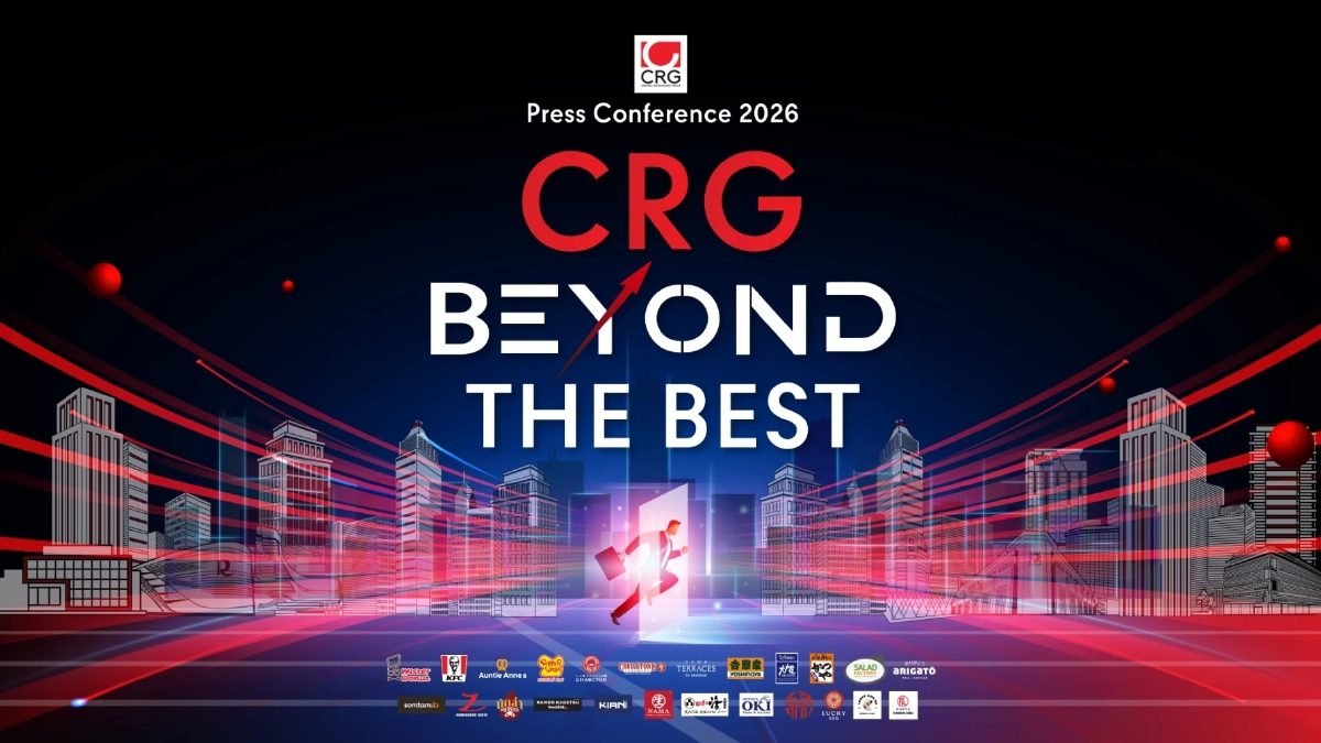CRG ตั้งเป้าโต 14% ปี 2569 ด้วยแผนยุทธศาสตร์ “Beyond the Best” ก้าวข้ามความเป็นเลิศสู่มาตรฐานใหม่ของธุรกิจร้านอาหาร  เสริมทัพแบรนด์ใหม่ จับมือ JV Partner มุ่งมั่นมอบประสบการณ์เหนือกว่าให้ลูกค้า