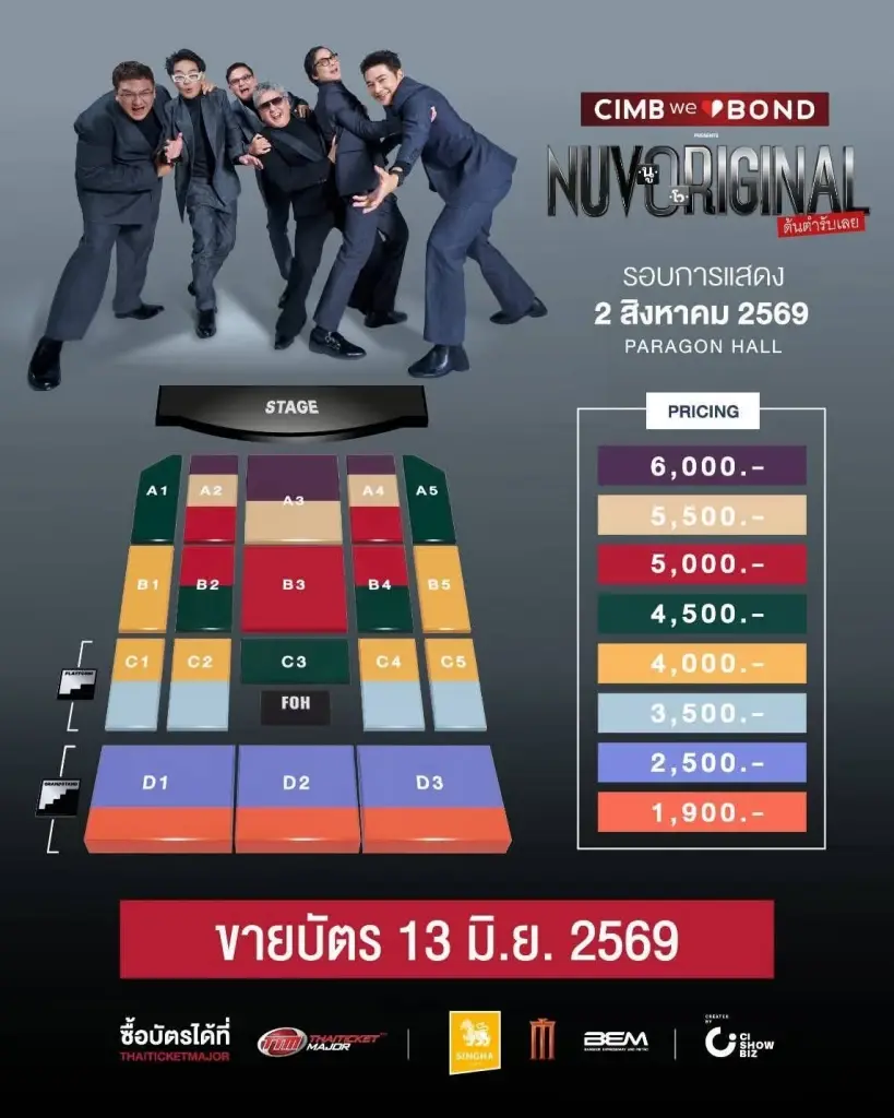 ประกาศเพิ่มรอบ 2  “CIMBweBOND Presents NUVORIGINAL CONCERT” สุดๆ ไปเลย! “NUVO”
