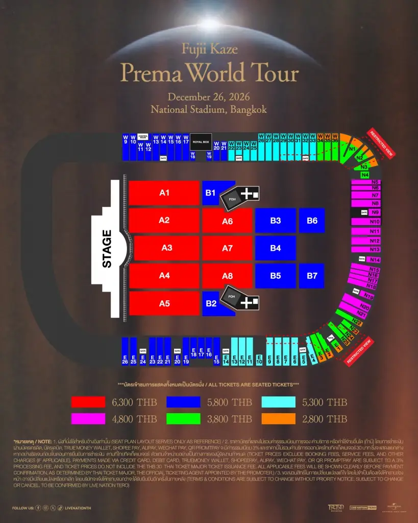 “ฟูจิอิ คาเสะ” ชวนแฟนชาวไทยส่งท้ายปีไปแบบฟีลกู๊ด “Fujii Kaze Prema World Tour” สเตเดี้ยมทัวร์ในไทยครั้งแรก! 26 ธันวาคม 2569 ที่สนามกีฬาแห่งชาติ (ศุภชลาศัย)