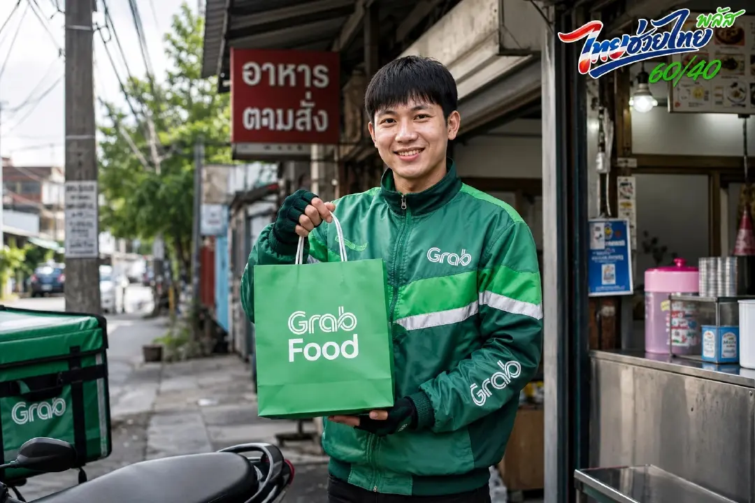 แกร็บฟู้ด เผยคนไทยแห่ใช้สิทธิ์ไทยช่วยไทยพลัส 60/40 สร้างยอดเดลิเวอรีทะลุ 500 ล้านบาทในครึ่งเดือน