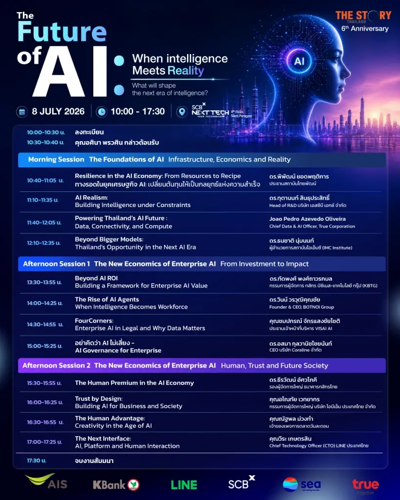 The Story Thailand Forum 2026  เปิดเวทีถก AI จากโครงสร้างพื้นฐานสู่อนาคตธุรกิจและสังคม