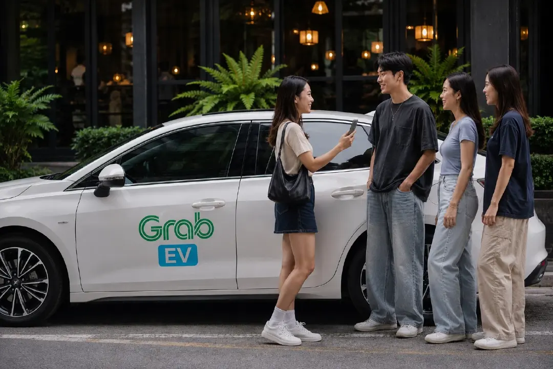 แกร็บ ส่งฟีเจอร์ Group Ride อัปเกรดบริการ Grab EV  ชวนใช้คาร์พูล-นั่งรถอีวี ลดคาร์บอน หนุนสิ่งแวดล้อม
