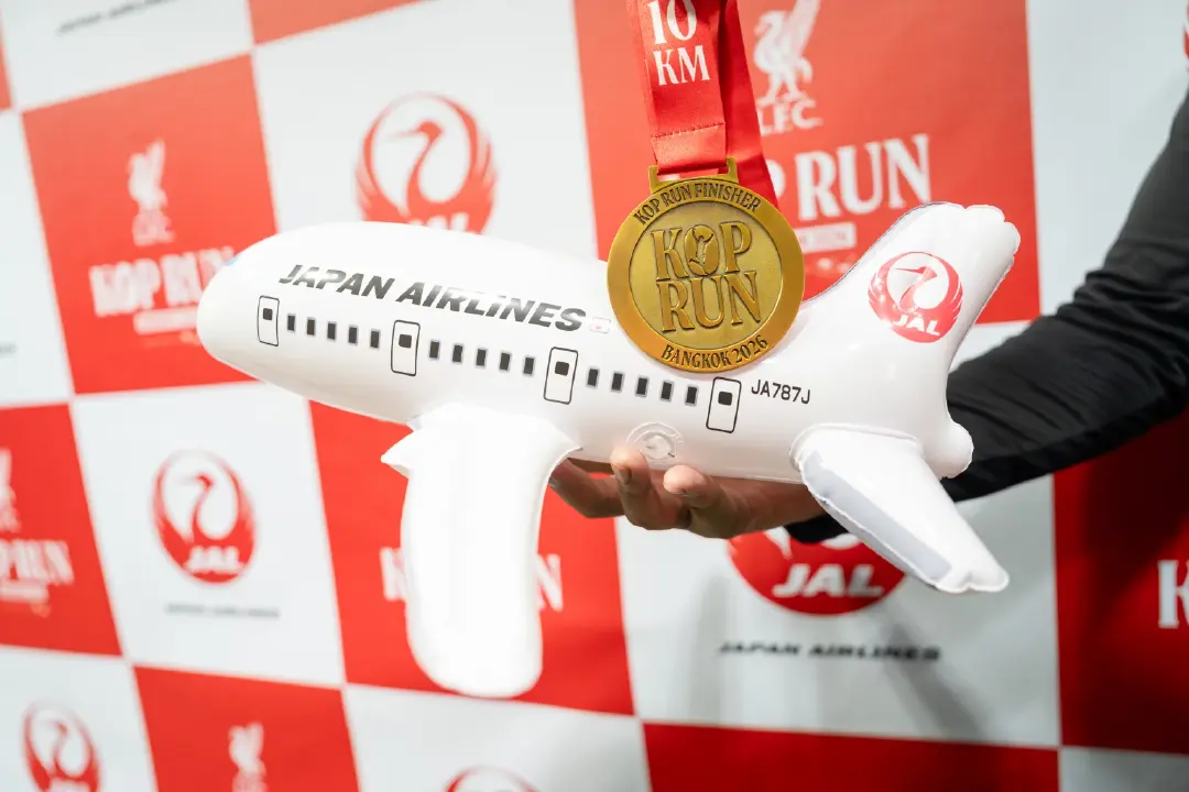 JAL ร่วมหนุน ‘KOP RUN Bangkok 2026’ พานักวิ่งและแฟนลิเวอร์พูลหลายพันคน รวมพลังสร้างประสบการณ์วิ่งสุดประทับใจ ณ ราชมังคลากีฬาสถาน