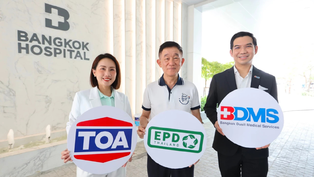 TOA ผนึกเครือโรงพยาบาลกรุงเทพ (BDMS) เลือกใช้สินค้าที่ได้ฉลาก EPD รายแรกในไทย