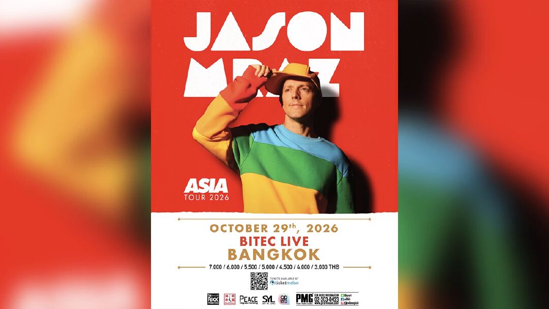 Jason Mraz Asia Tour 2026 in Bangkok การมาเยือนไทยในรอบ 7 ปี!