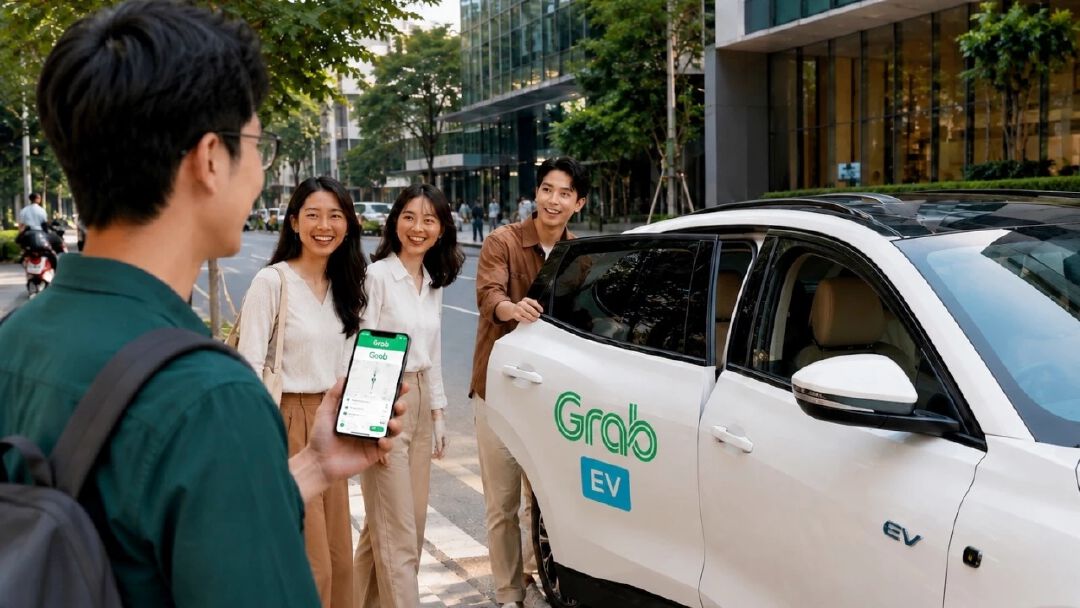 แกร็บ ส่งฟีเจอร์ Group Ride อัปเกรดบริการ Grab EV ชวนใช้คาร์พูล-นั่งรถอีวี ลดคาร์บอน หนุนสิ่งแวดล้อม